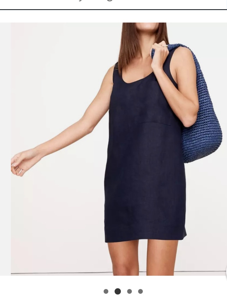 Banana Republic Linen Scoop-Neck Shift Dress